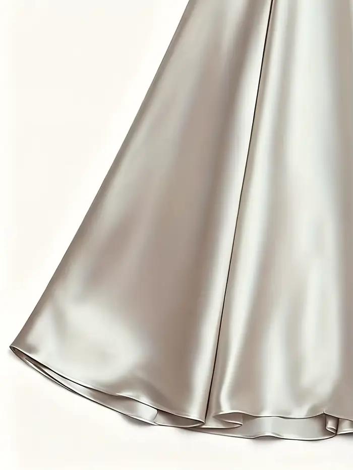 Collection Printemps/Automne : Robe de soirée élégante d'inspiration française, à col en V, à manche