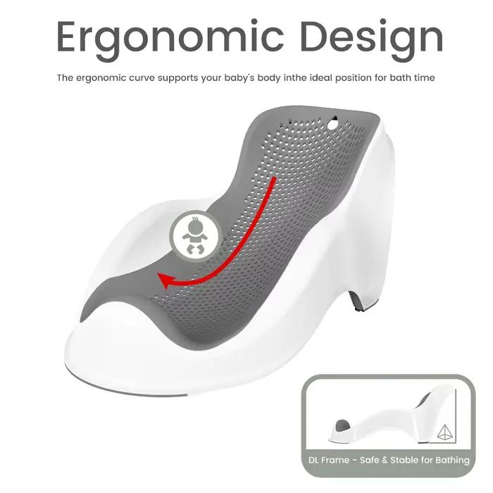 Support de bain doux pour bébés nouveau-nés ergonomique antidérapant pour bains confortables et sécurisés occasions spéciales