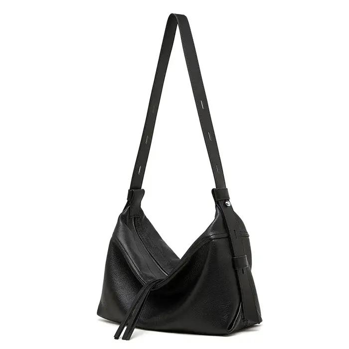 YANATARI sac de boulette en cuir souple sac en cuir souple grande capacité minimaliste sac à bandoul