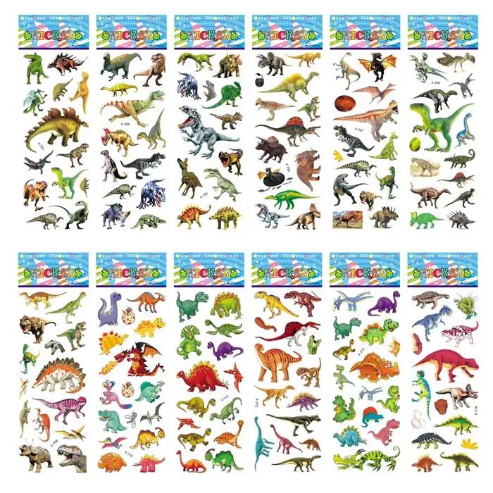 Autocollants gonflés pour enfants, 5 feuilles, cadeau d'anniversaire, de noël, du nouvel an, pour fi