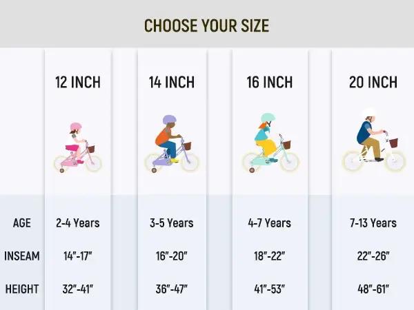 Entrepôt américain JOYSTAR Vélo pour filles pour 2 à 12 tout-petits et enfants, 12" 14" 16" 20" avec