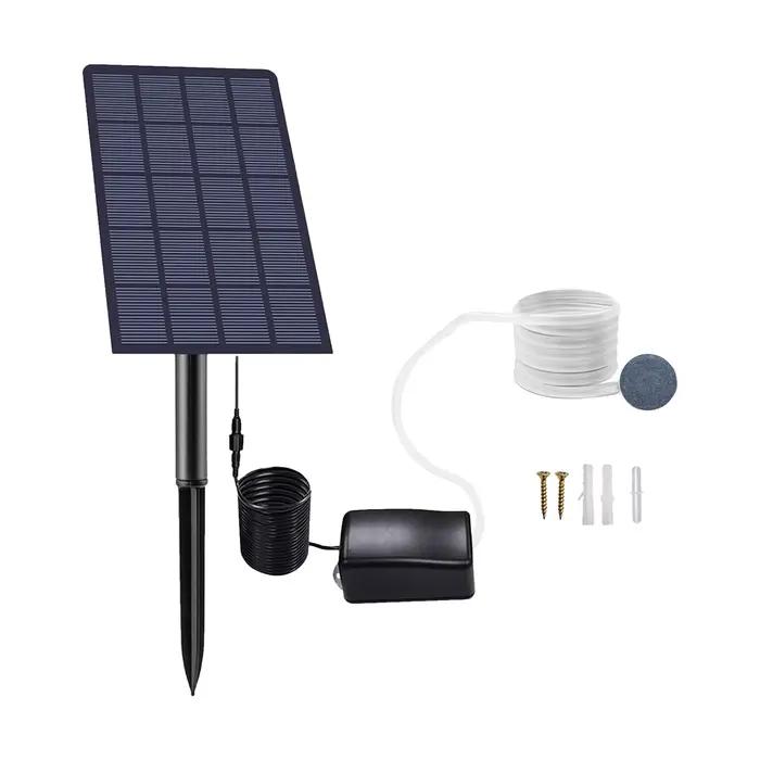 Pompe à oxygène solaire enfichable avec tuyau, oxygénateur précieux pour poisson, aérateur d'oxygène