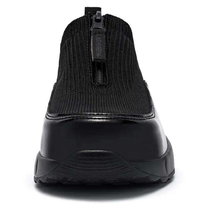 LARNMERN chaussures à bout en acier pour femmes coussin d'air chaussures de travail légères sans lac
