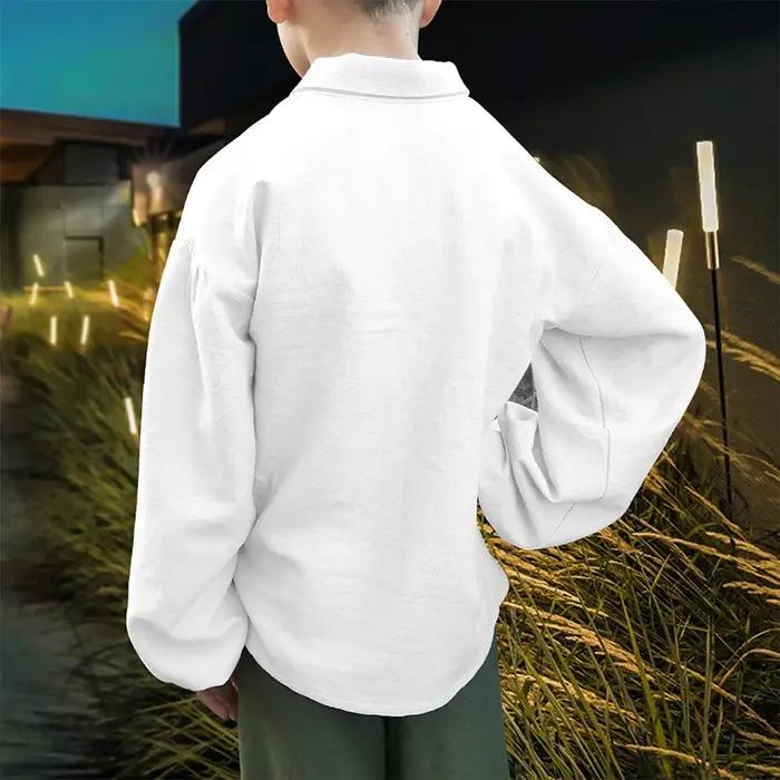 Chemise de pirate médiévale pour garçons Bbalizko, hauts écossais Jacobite Renaissance à lacets pour