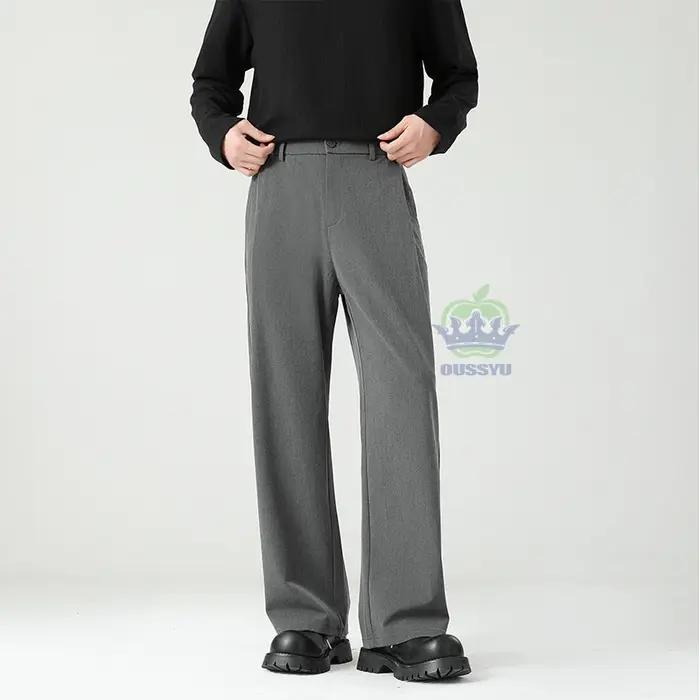 OUSSYU marque de luxe qualité Baggy pantalons décontractés hommes d'affaires taille élastique coréen