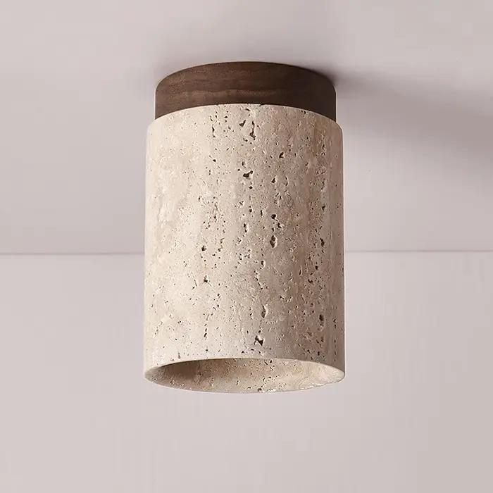 Wine--sabi-Plafonnier en pierre jaune, plafonnier de balcon de porche, lumière de couloir, décoratio