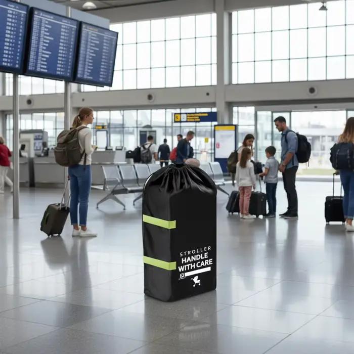 Sac de voyage pour poussette de bébé avec poignée de ceinture d'épaule et sac à poussière pour toutes les occasions de déplacement avec bébé