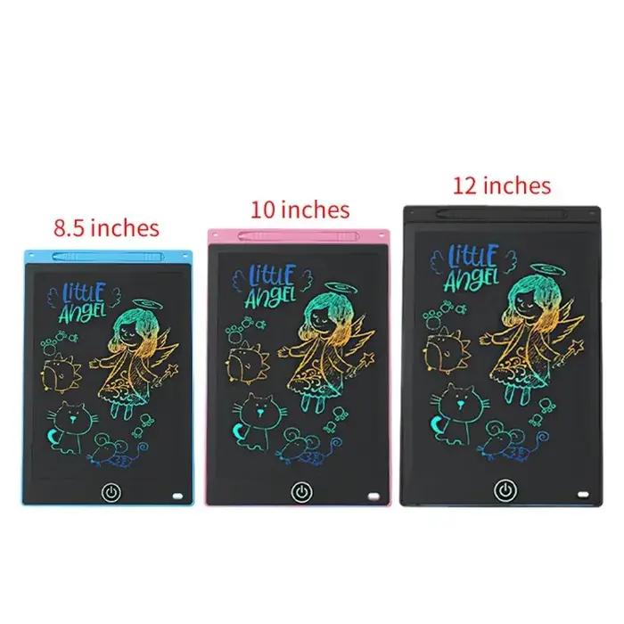 Tablette de dessin LCD 6.5/8.5/10/12 pouces pour enfants, planche effaçable Rechargeable avec stylo,