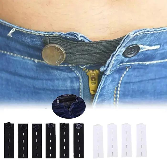 Extensions de taille élastiques réglables pour hommes et femmes, extenseurs de ceinture, bouton de p