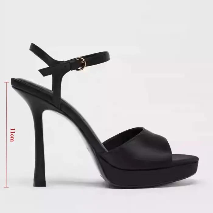 Escarpins à talons épais pour femmes, chaussures à plateforme en Satin, élégantes, couleur unie, con