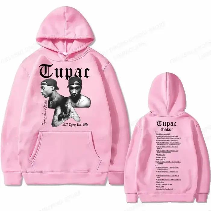 Tupac 2pac sweat à capuche graphique hommes vêtements mode surdimensionné Hip Hop confortable automn