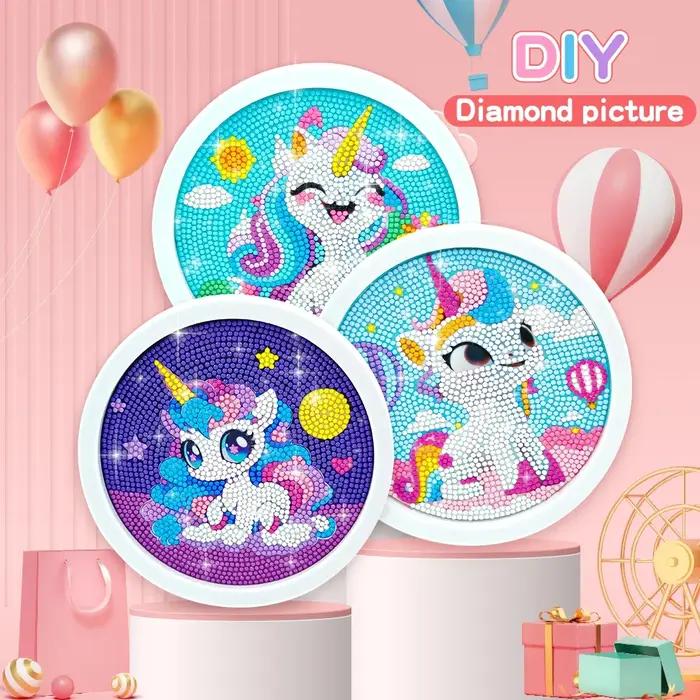 Ensemble de peinture diamant licorne mignonne pour débutant, ensemble de peinture diamant 5D à faire