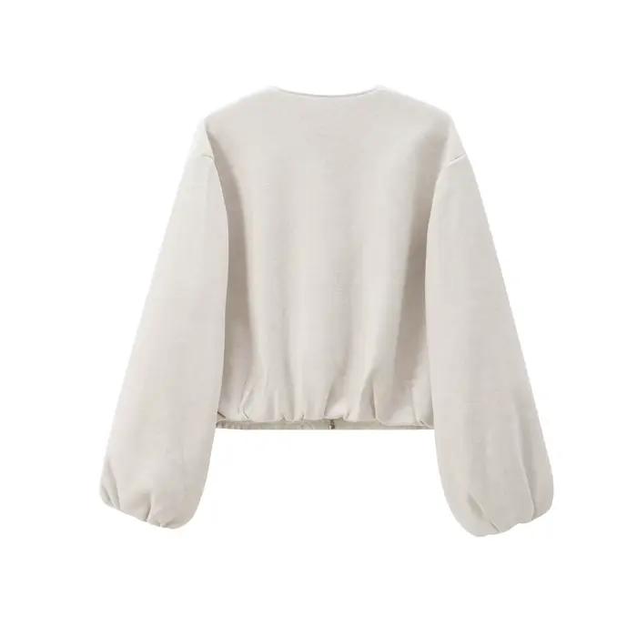 MUJER 2025 polaire Bomber vestes pour femmes doux fermeture éclair femme veste de sport à manches lo