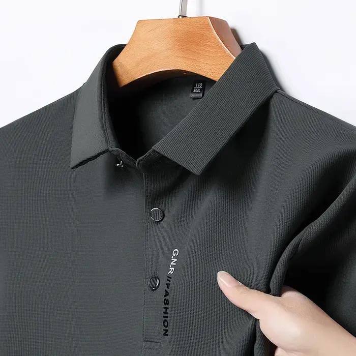 Polo à manches courtes pour hommes, couleur unie, respirant, confortable, élastique, nouvel arrivage