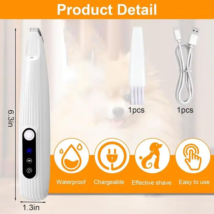 Rasoir de pied pour animaux de compagnie chat rasage poussoir électrique coupe de chien pied cheveux