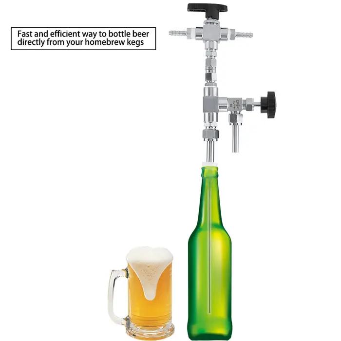 Pistolet à bière en acier inoxydable 304, dispositif d'embouteillage à contre-pression, kit de satis