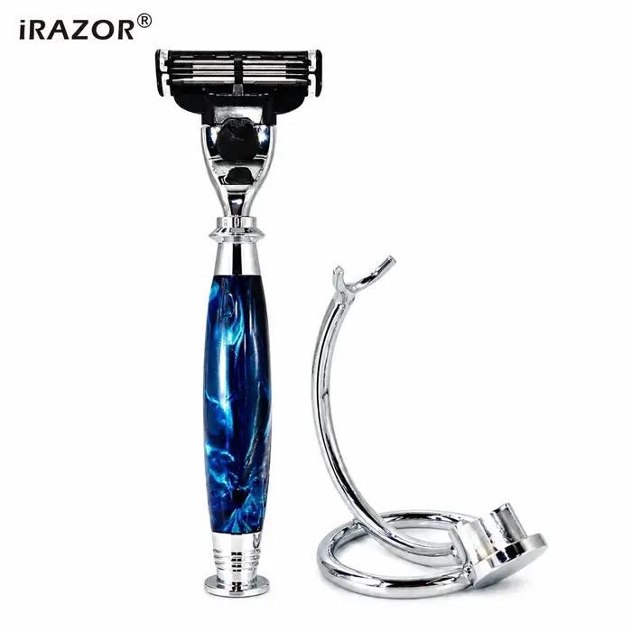 Rasoir de sécurité Mach 3 iRAZOR compatible 3 couches lame pour hommes soins barbares occasions spéciales cadeau anniversaire