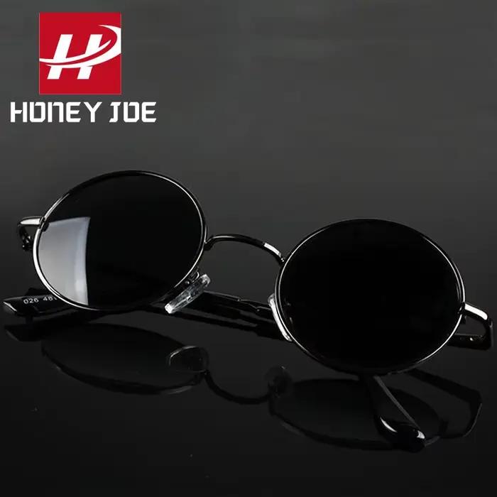 Lunettes de soleil polarisées rondes rétro Vintage pour hommes et femmes, monture métallique en alli
