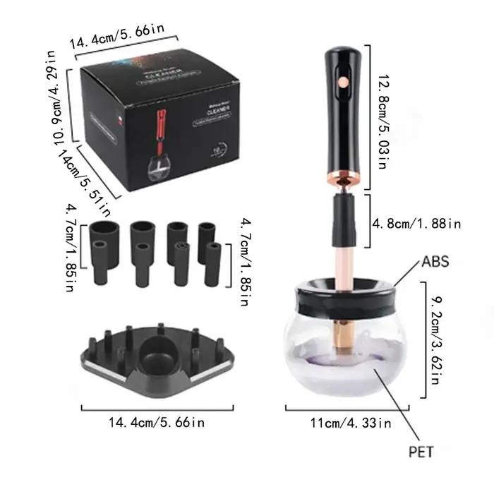 Machine de nettoyage et de séchage de pinceaux de maquillage, rotateur de brosse automatique, électr