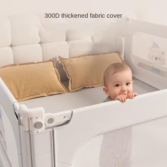 Barrière de sécurité pour lit bébé à 3 côtés, barrières de lit et barre de protection à base triangu