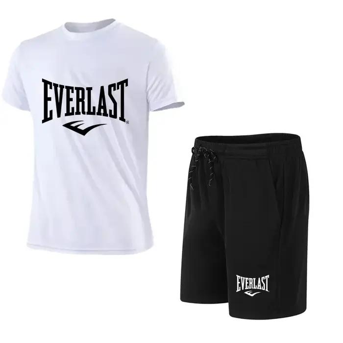Ensemble 2 pièces T-shirt et short pour homme EVERLAST – Tenue de sport décontractée à manches court