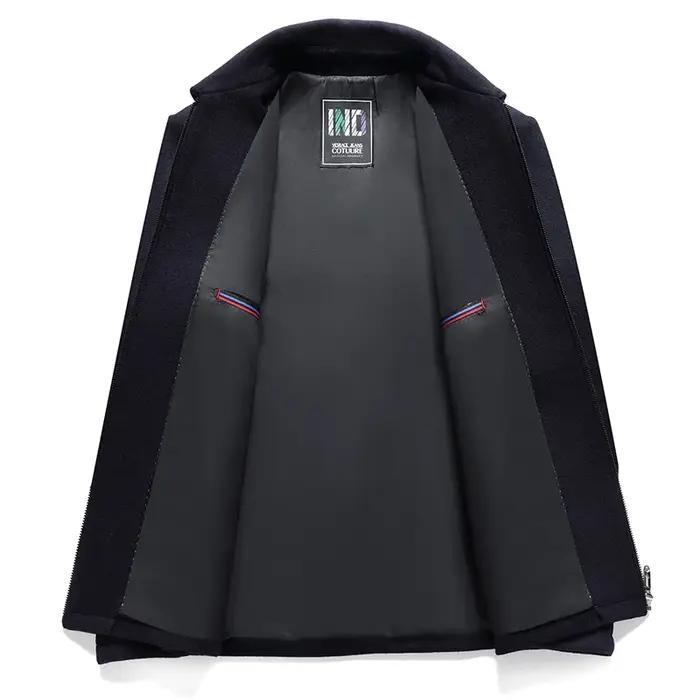 Veste de direction en laine pour hommes, haut de gamme, à la mode, cool, polyvalente, tendance et dé