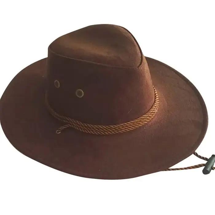 Chapeau de cowboy occidental pour hommes, casquette mongole, grand bord, gentleman, cadeaux de jazz,