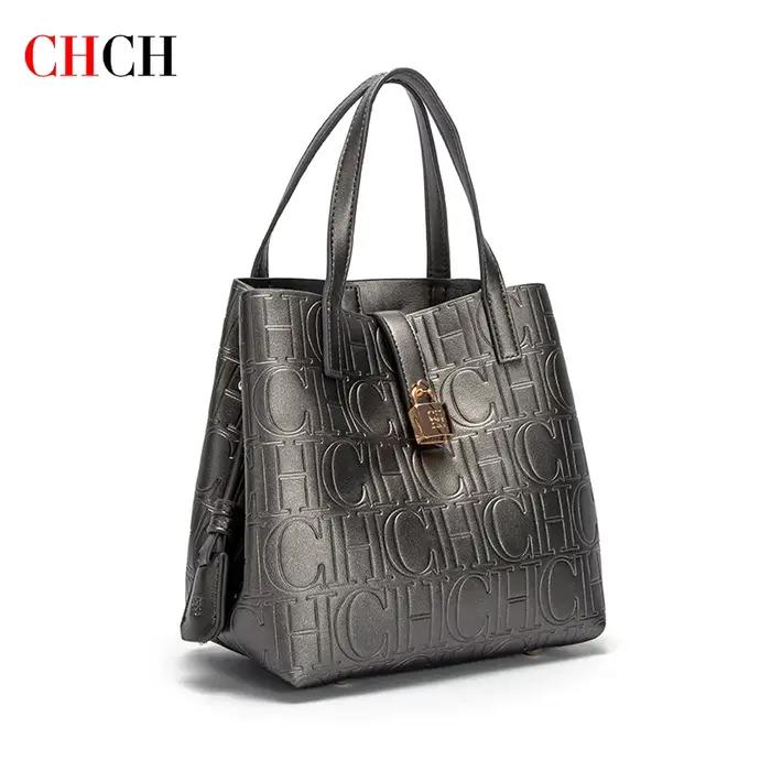 CHCH – sac fourre-tout pour femmes, nouveau sac de Shopping pour mère chignon en acier gaufré