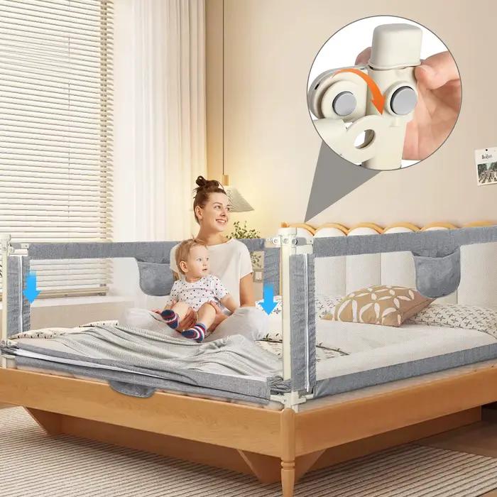 Barrière de Lit Extra-Large de Protection de Lit pour Tout-Petit Accessoire de Chambre pour Garçons