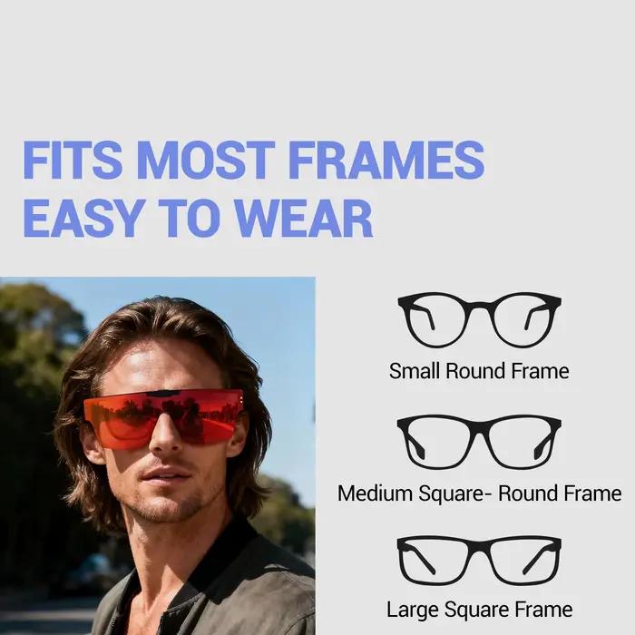 Lunettes de soleil KAPVOE à clipser pour hommes, photochromiques, adaptées au cyclisme, protection U