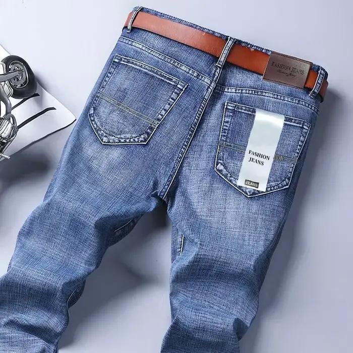 Wthinlee 8 modèles printemps automne affaires jean hommes décontracté droit Stretch mode classique travail Denim pantalo