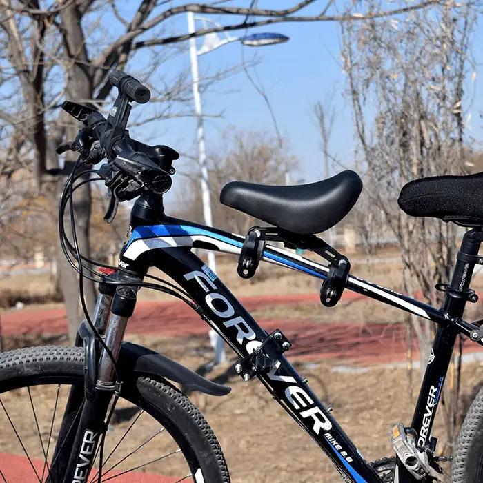 Siège bébé avant pour VTT, siège de vélo pour enfant, coussin d'assise avec absorption des chocs, siège de vélo sport