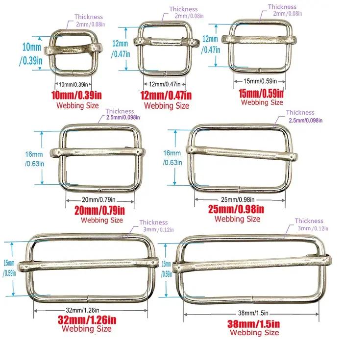 Glissières métalliques à trois glissières, 10/50/100 pièces, boucles à rouleau en forme de fil, ajus