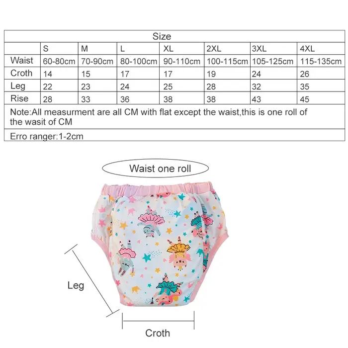 Lapin de ballet dansant rose imperméable à l'eau adulte bébé pantalons d'entraînement DDLG couches r