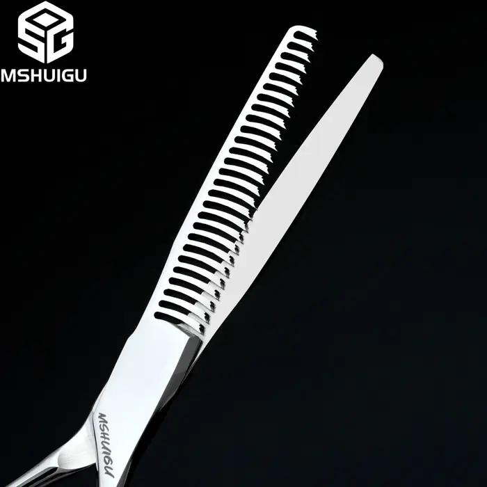 MSHUIGU Ciseaux de barbier professionnels VG10 de 6 pouces, ciseaux à effiler multi-usages avec desi