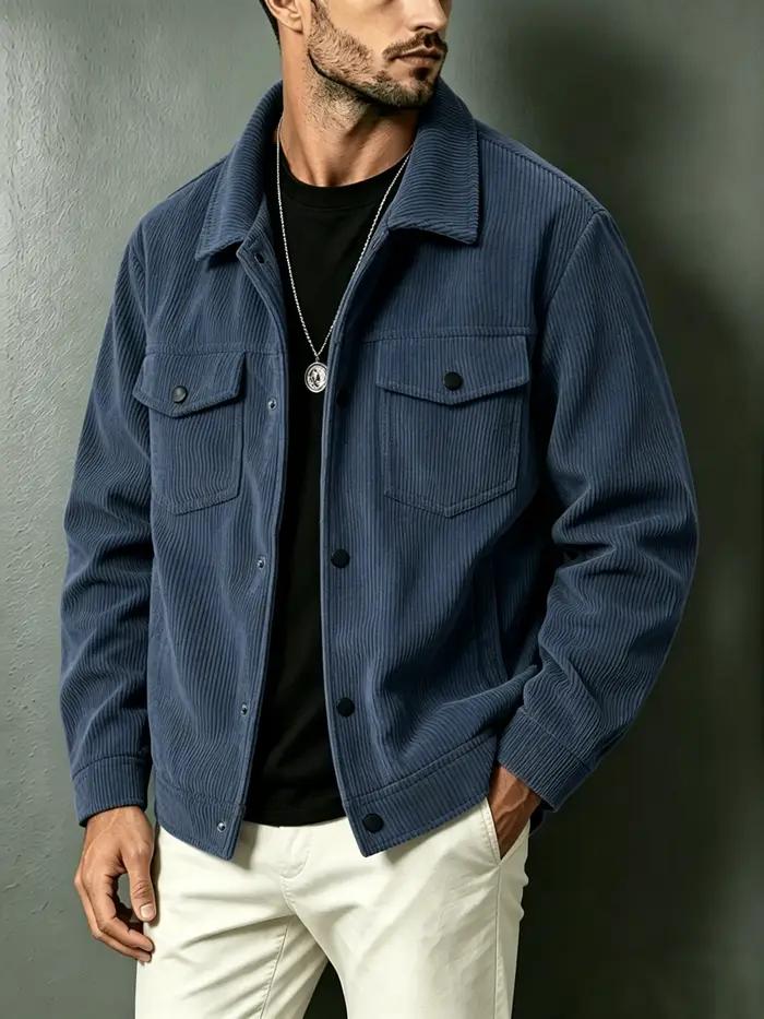 Blouson Trucker en Velours Côtelé Premium pour Homme