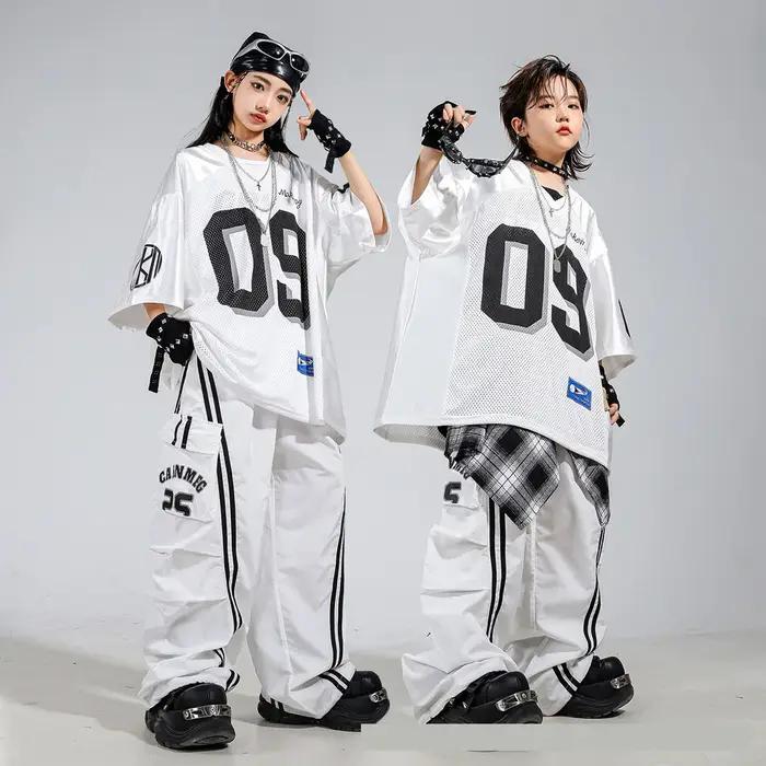 Enfants garçons filles Streetwear Hiphop maille Baseball veste pantalon ensembles enfants manteau pa