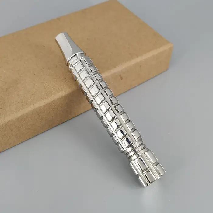 Poignée de rasoir de sécurité en acier inoxydable Dscosmetic Spiral 316 pour rasoir de sécurité