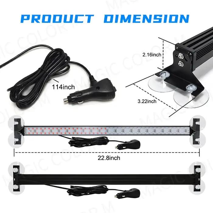 Lumières stroboscopiques de Police LED pour lampe d'avertissement de gril d'urgence automatique, bar