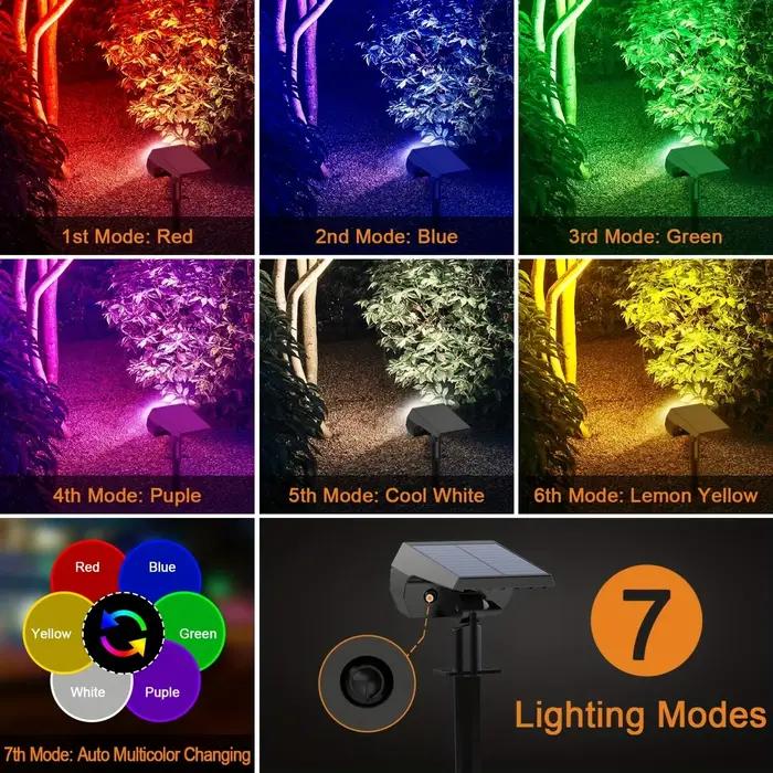 Spot Lumineux Solaire Imperméable Conforme à la Norme IP65, Luminaire Décoratif d'Extérieur, Idéal p