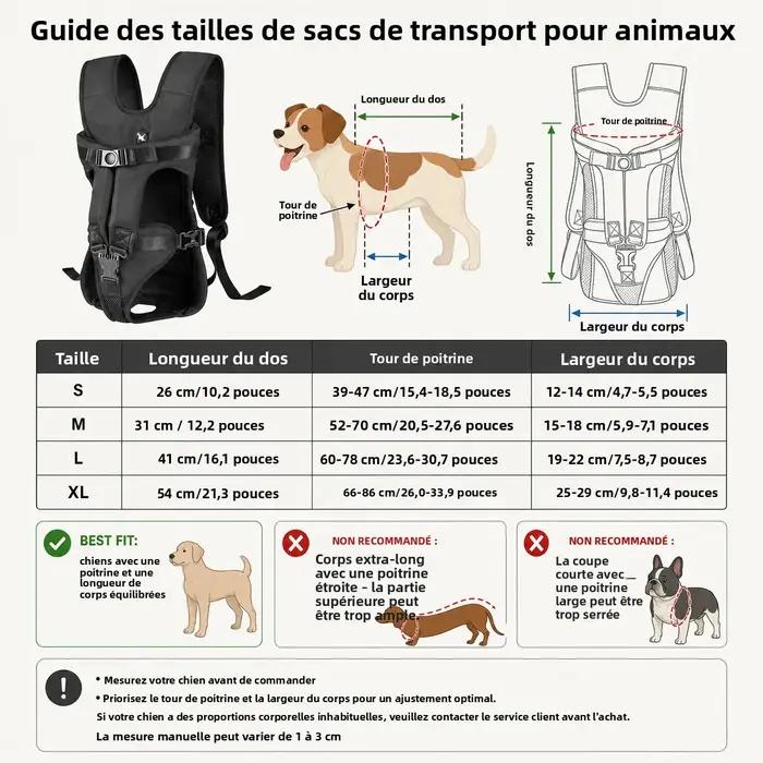 Sac à dos de transport pour animaux de compagnie