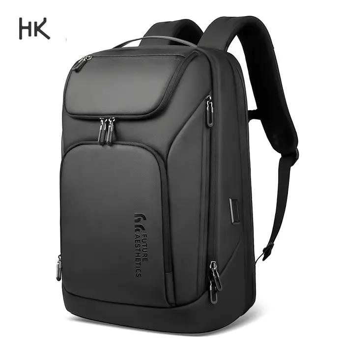 Sacs à dos d'affaires HK pour hommes, sac multifonctionnel pour ordinateur portable de 17.3 pouces,