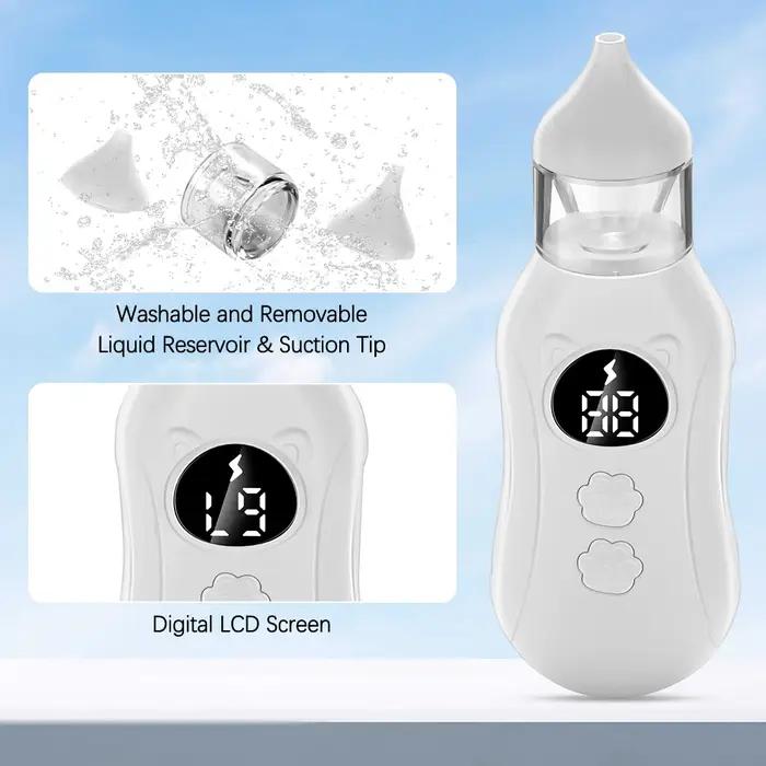 Aspirateur nasal électrique rechargeable 9 niveaux faible bruit pour nourrissons et bébés occasions spéciales soins respiratoires