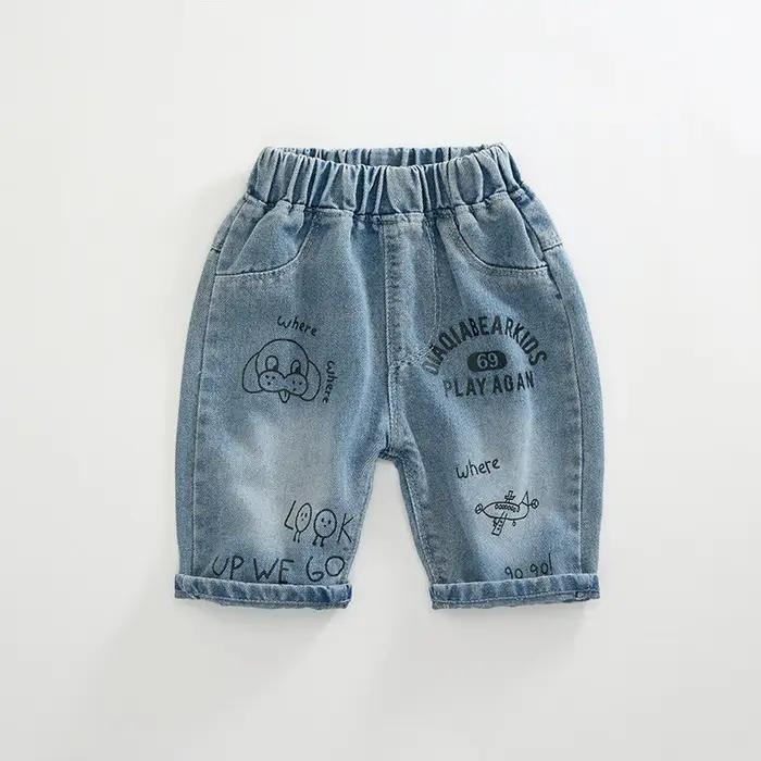 Shorts de plage jean enfants garçons - Bermudas décontractées en denim pour bébés et tout-petits