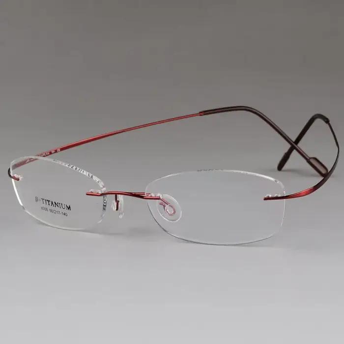 BCLEAR-Lunettes sans monture en titane pur unisexe, monture optique sans monture, lunettes à mémoire