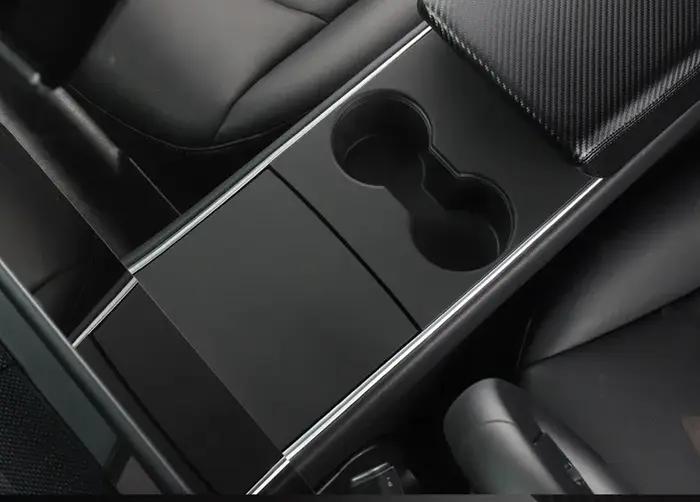 Patch de protection pour panneau de commande Central de voiture ABS noir, 3 pièces, pour Tesla modèl