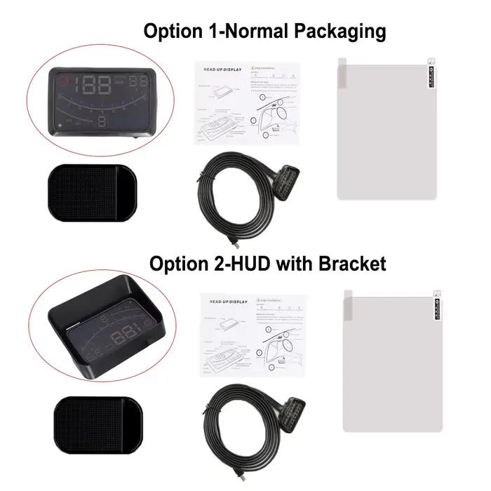 Vjoycar V41 plus récent affichage tête haute voiture OBDII EUOBD 5.5 "projecteur de pare-brise HUD a