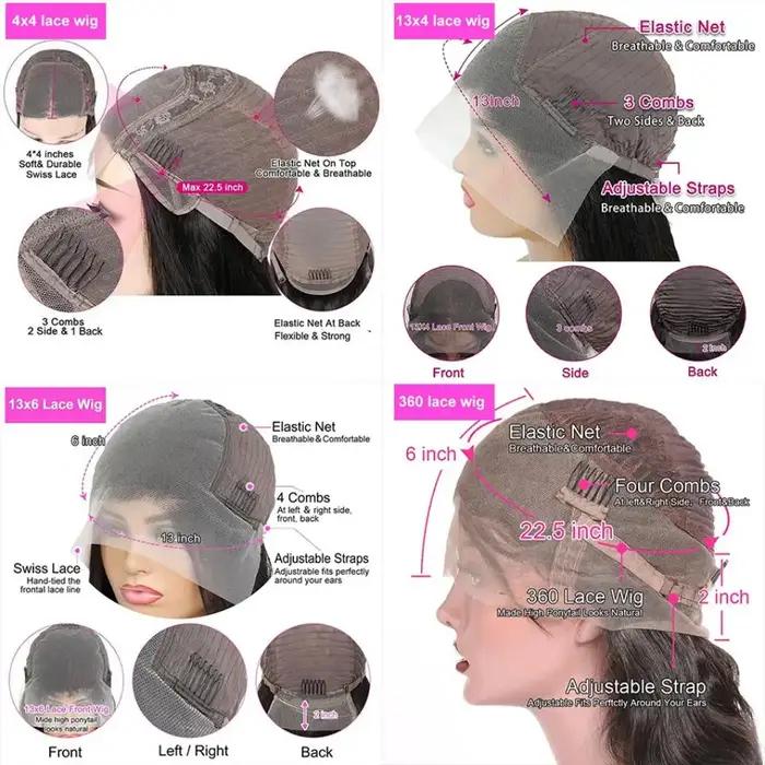 Perruques avant en dentelle transparente HD Body Wave pour femme, vague d'eau brésilienne, cheveux h