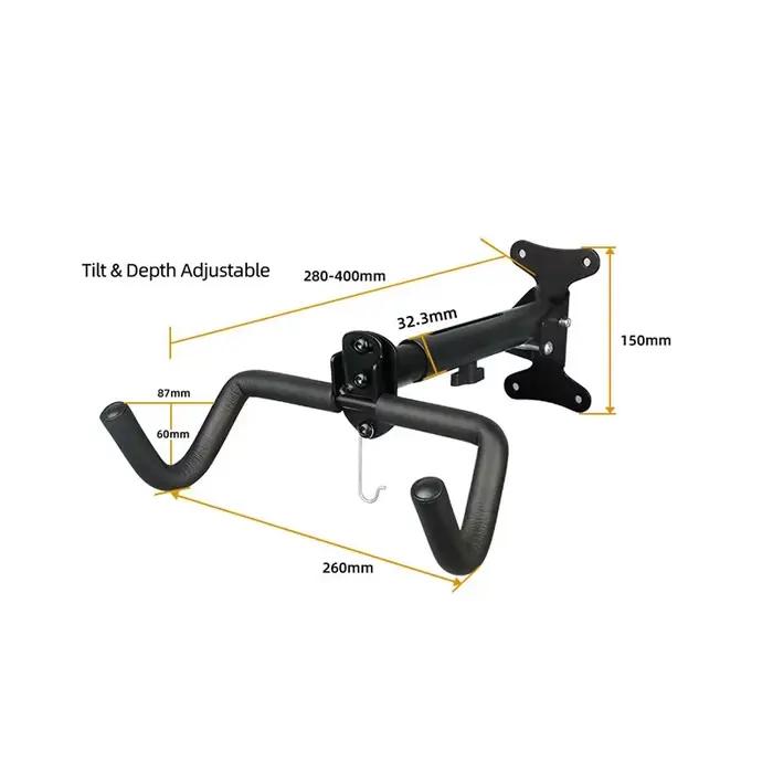 Support mural pliable et réglable pour vélo de route et VTT, accessoires de cyclisme, gain de place,