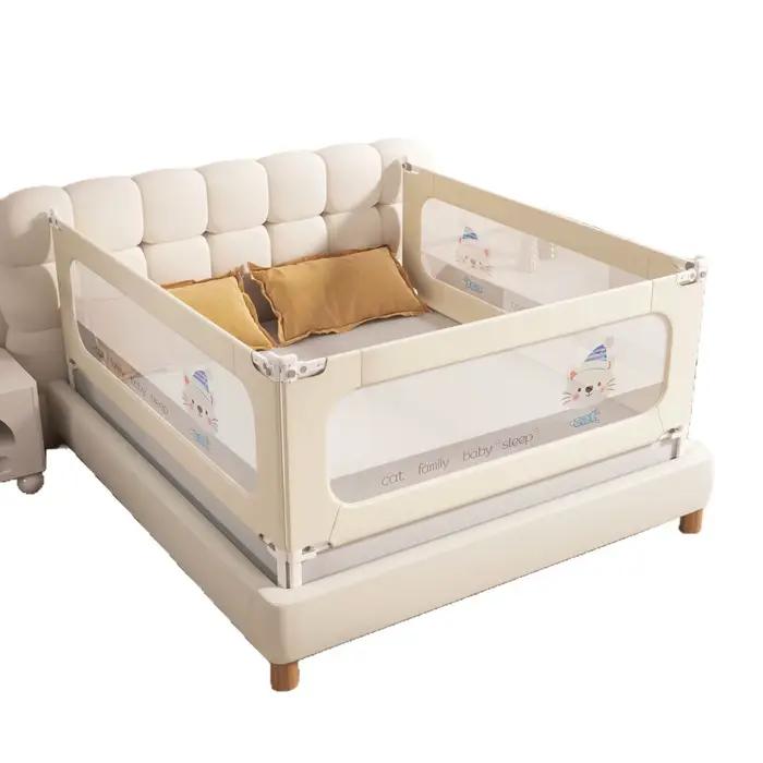 Barrière de sécurité pour lit bébé à 3 côtés, barrières de lit et barre de protection à base triangu